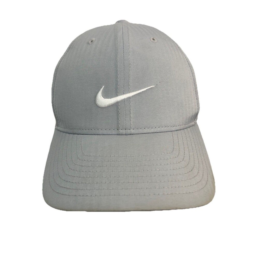 Nike Dri-fit Legacy 91 Tech Golf Hat Gray White Adjustable One Size